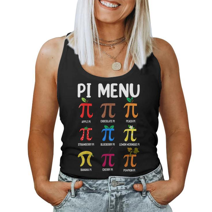 Pi Menu 314 Pi Symbol Math Teacher Happy Pi Day Women Tank Top