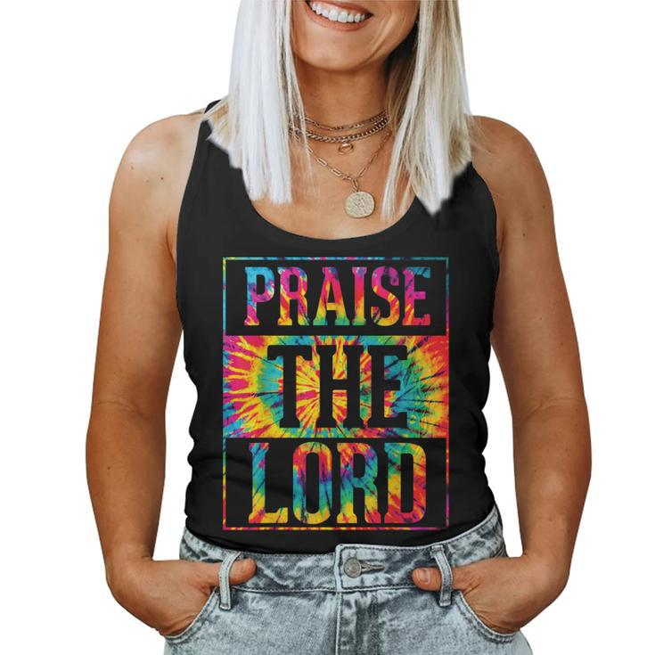 Praise The Lord Christian Faith Tie Dye Cute Christianity Women Tank Top