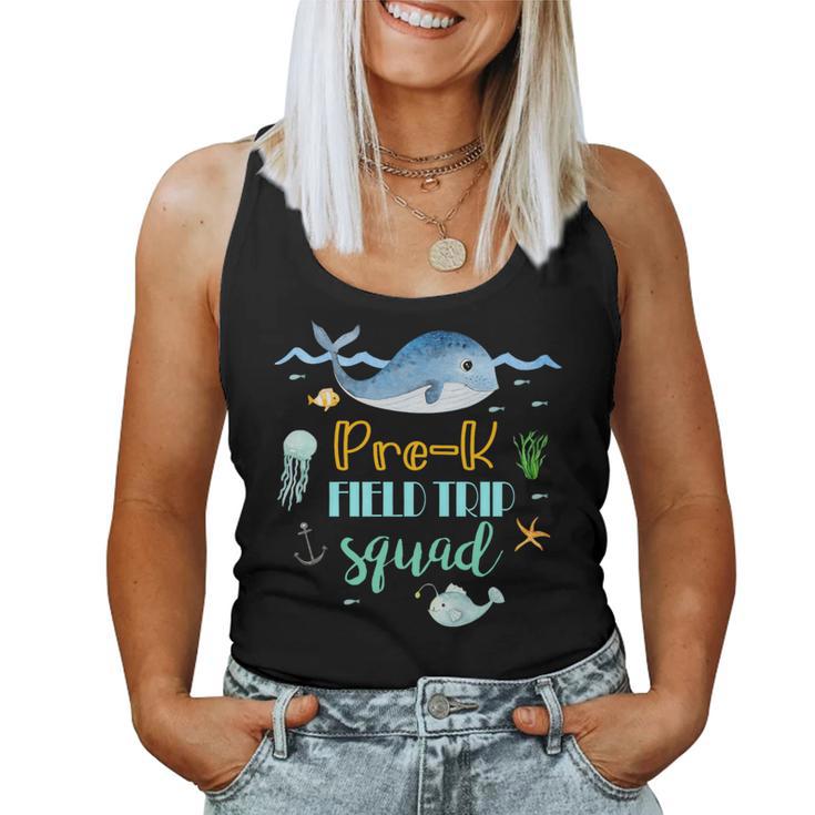 Pre-K Aquarium Field Trip Squad Teacher Students Women Tank Top