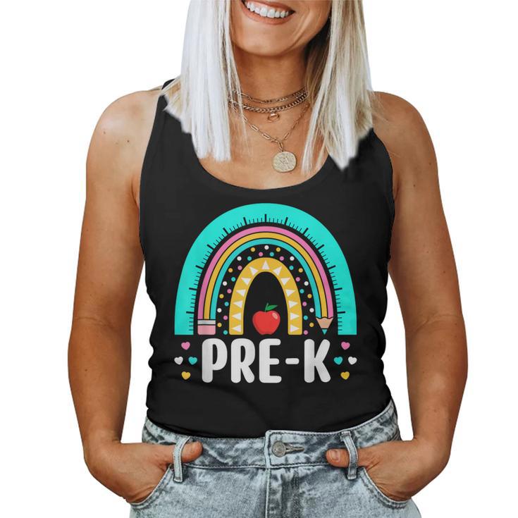 Pre-K Rainbow Teacher Team Pre-K Squad Toddler Girl Boy Women Tank Top