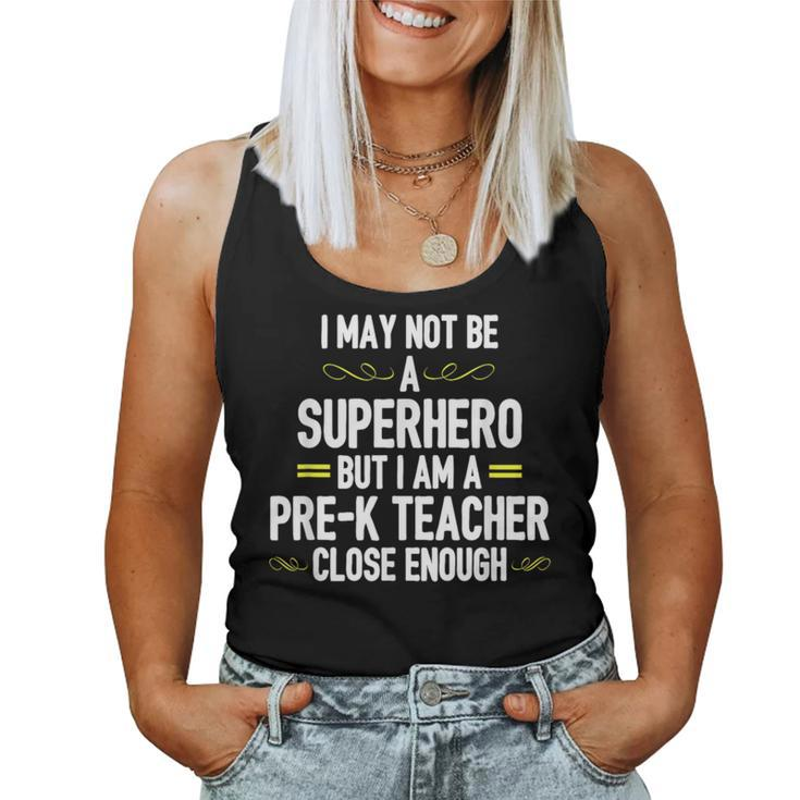 Pre-K Teacher Superhero Back To School Women Tank Top