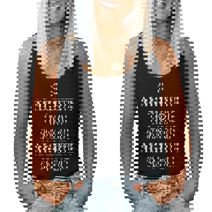 Prénom Uette T'énerve Sache Que Uette Avec Col En V Women Tank Top