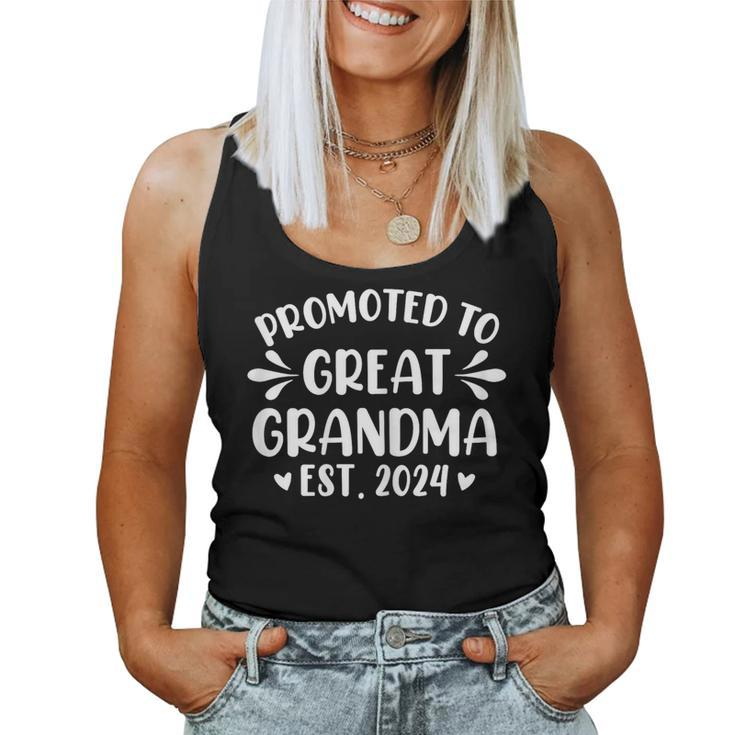 Promoted To Great Grandma 2024 Soon To Be Great Grandmother Women Tank Top