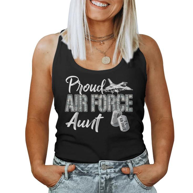Proud Air Force Aunt Air Force Graduation Usaf Aunt Women Tank Top