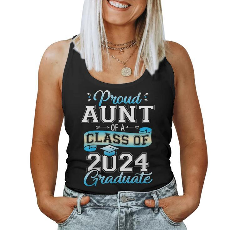 Proud Aunt Of A Class Of 2024 Graduate Senior 2024 Women Tank Top