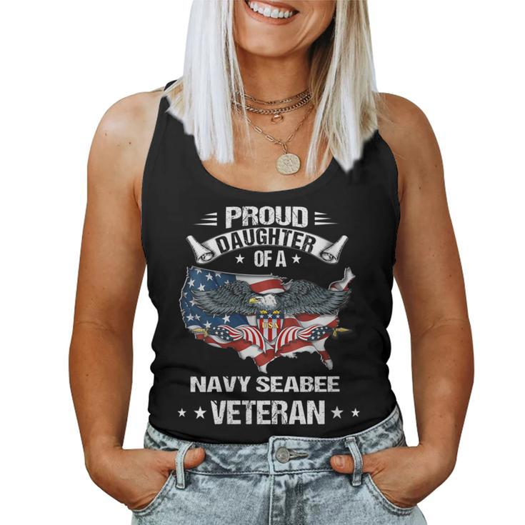 Proud Daughter Of A Navy Seabee Veteran Women Tank Top