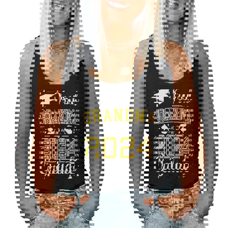 Proud Grandma Of A Class Of 2024 Graduate 2024 Senior 2024 Women Tank Top