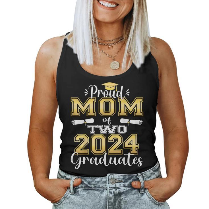 Proud Mom Of Two 2024 Graduate Class 2024 Graduation Family Women Tank Top