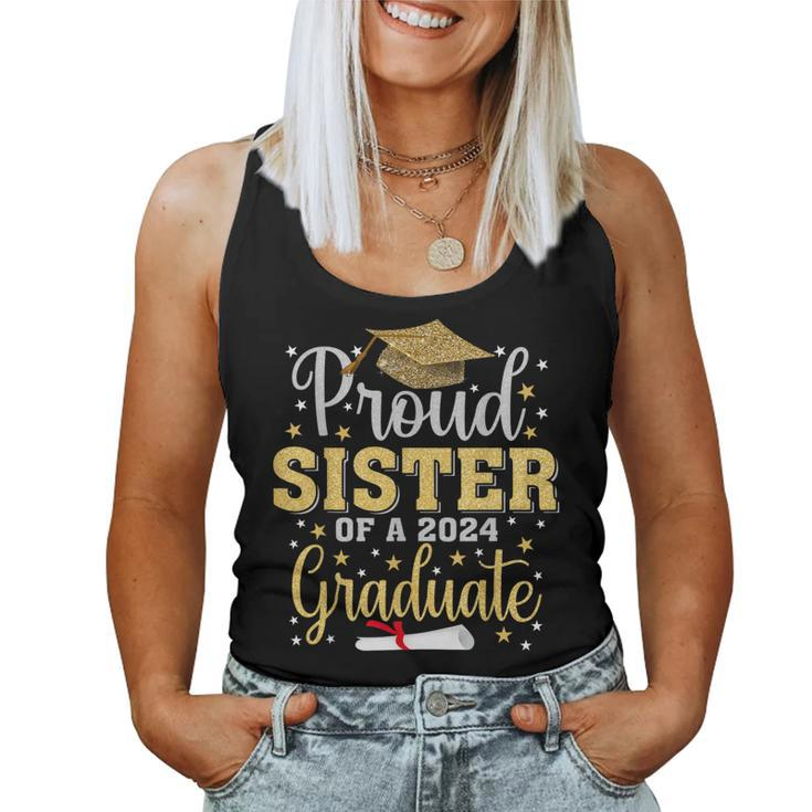 Proud Sister Of A 2024 Graduate Graduation Family Women Tank Top