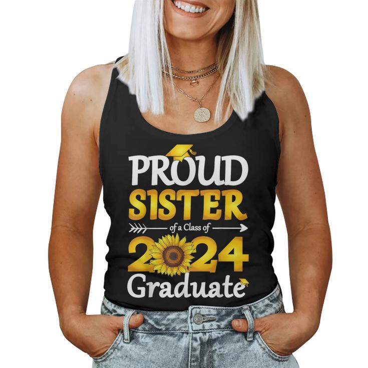 Proud Sister Of A Class Of 2024 Graduate Sunflower Women Tank Top