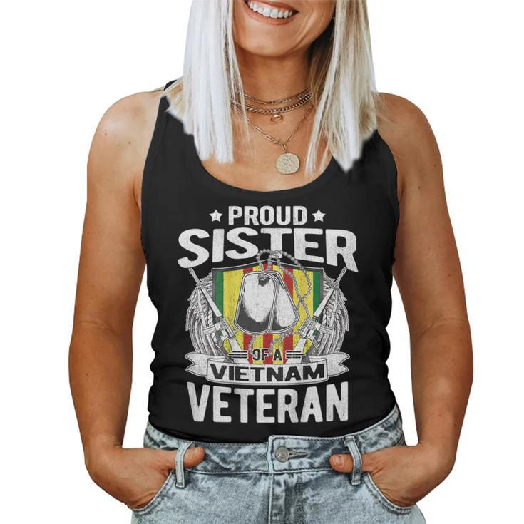 Proud Sister Of Vietnam Veteran Military Vet Women Tank Top
