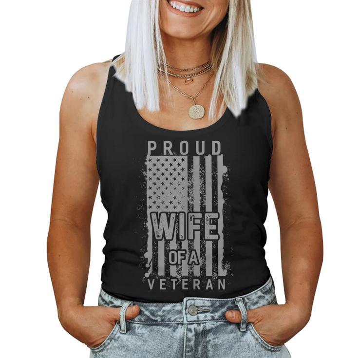 Proud Wife Of A Veteran Army Husband Soldier Women Tank Top