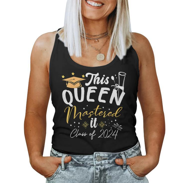 This Queen Mastered It Class Of 2024 Masters Graduation Women Tank Top