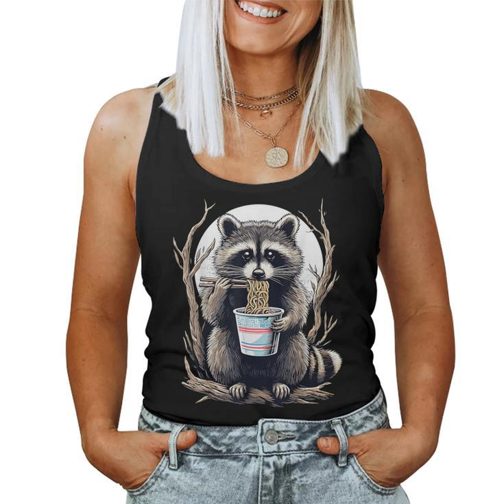 Raccoon Eating Instant Noodle Cup For Men Women Tank Top