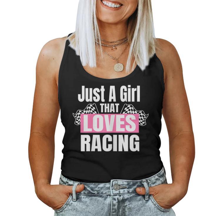 Race Car Racing Just A Girl That Loves Racing Women Tank Top