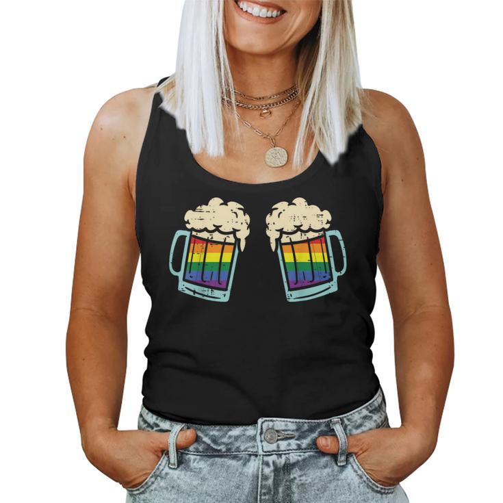 Rainbow Beer Bra Lesbian Gay Pride Ally Lgbtq Women Women Tank Top