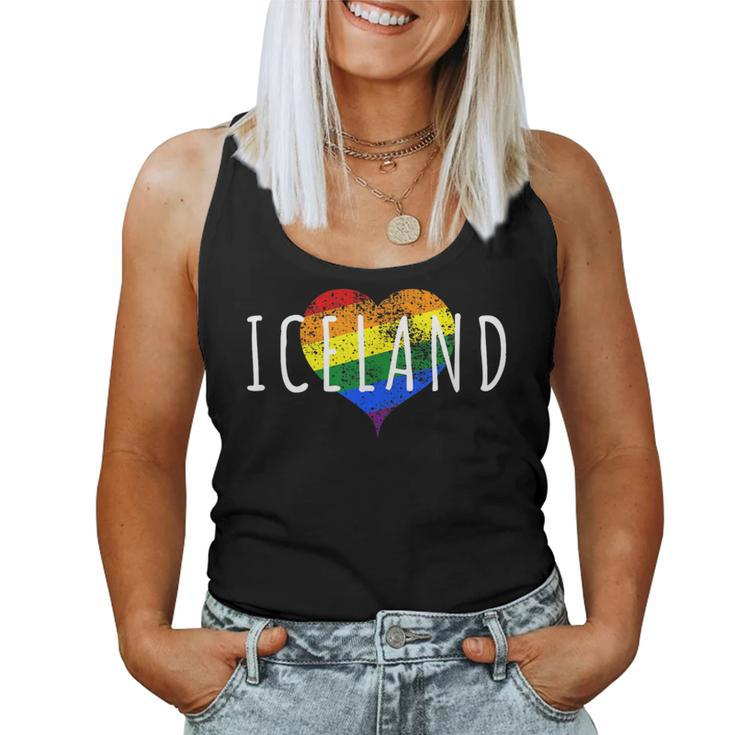 Rainbow Heart Iceland Pride Women Tank Top