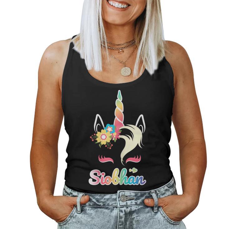 Rainbow Unicorn Siobhan Apparel Custom Name For Girls Women Tank Top