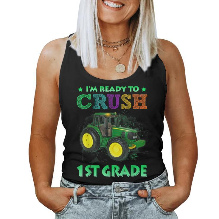 Ready To Crush 1St Grade Tractor Back To School Women Tank Top