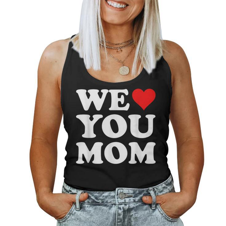 Red Heart We Love You Mom Women Tank Top