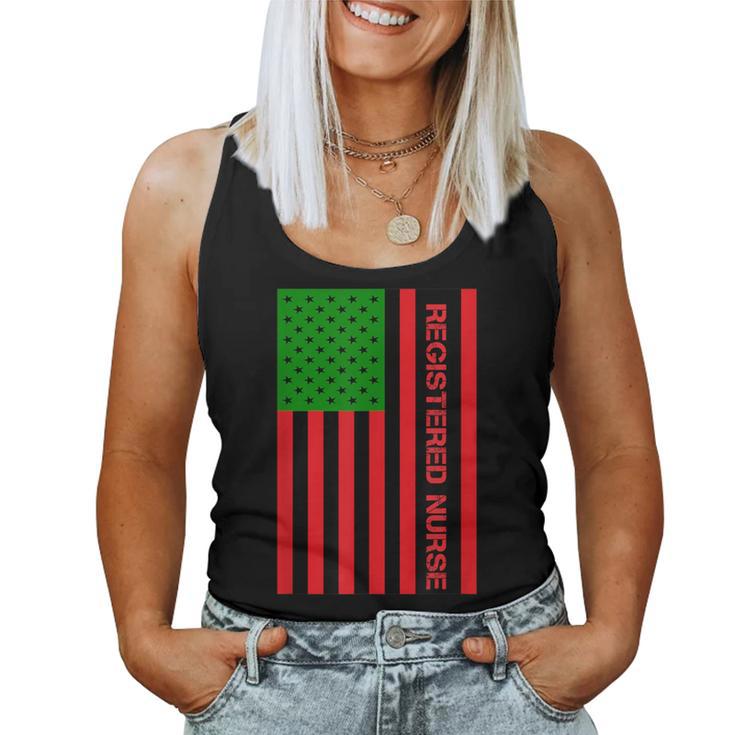 Registered Nurse Unia Flag Pan African American Flag 1865 Women Tank Top