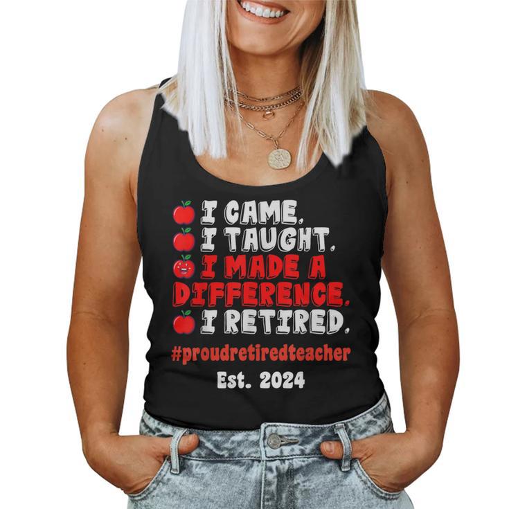 Retired Teacher Class Of 2024 Retirement School Women Tank Top