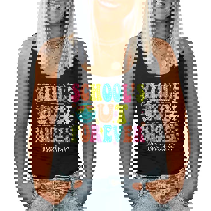 Retired Teacher Schools Out Forever Retirement 2024 Women Tank Top