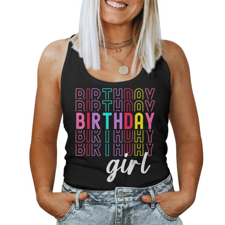 Retro Birthday For Girl Awesome Cute Birthday Party Women Tank Top