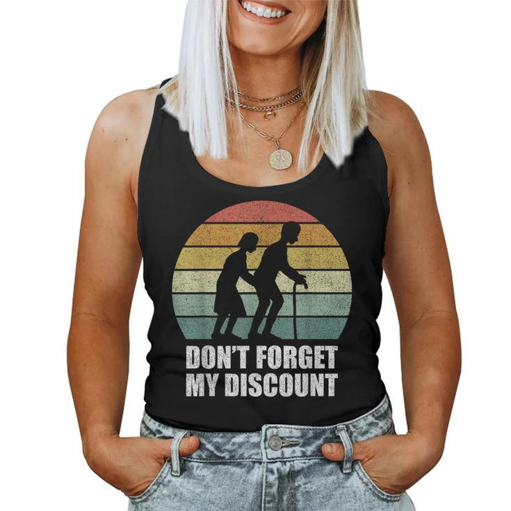 Retro Don't Forget My Discount Old People Women Tank Top