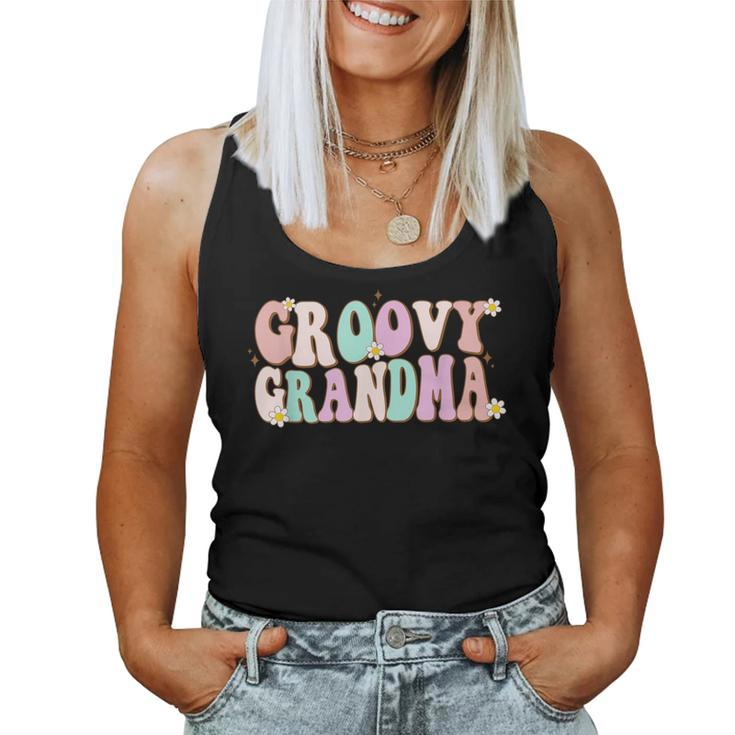 Retro Groovy Grandma Birthday Matching Family Mother's Day Women Tank Top