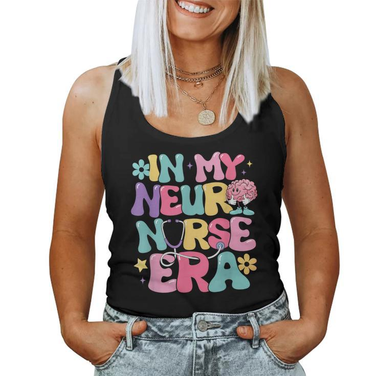 Retro Groovy In My Neuro Nurse Era Neuro Nursing Student Women Tank Top