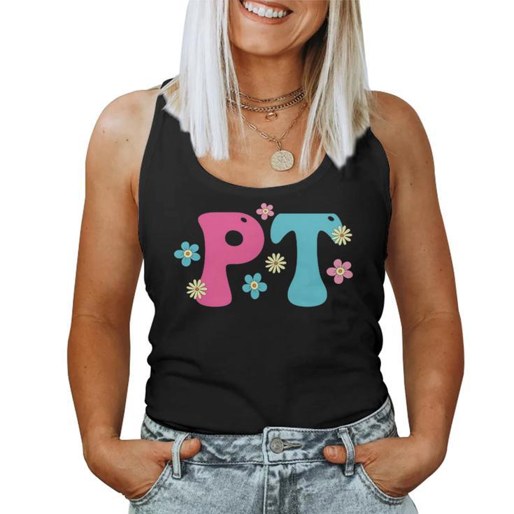 Retro Groovy Physical Therapy Physical Therapist Women Tank Top