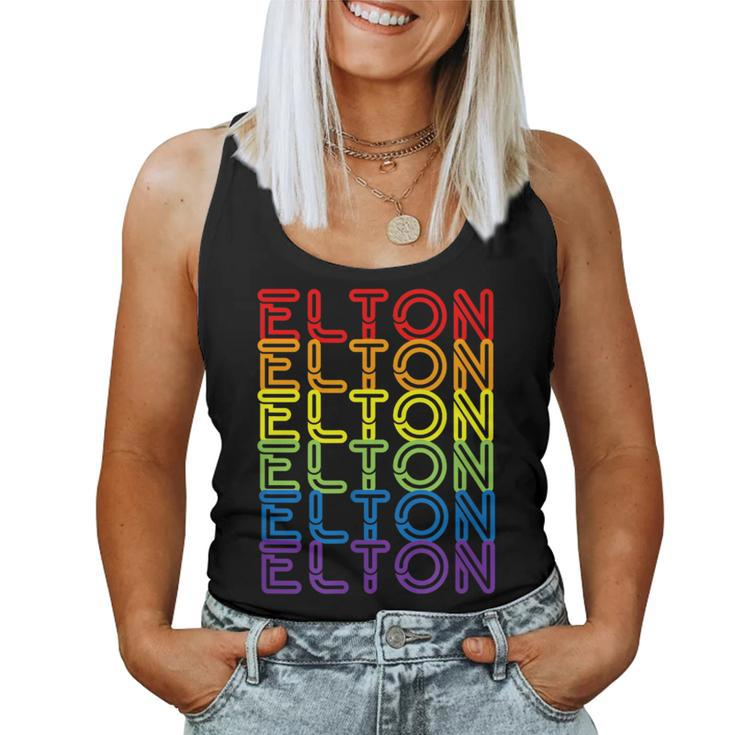 Retro Style Elton Rainbow Women Tank Top