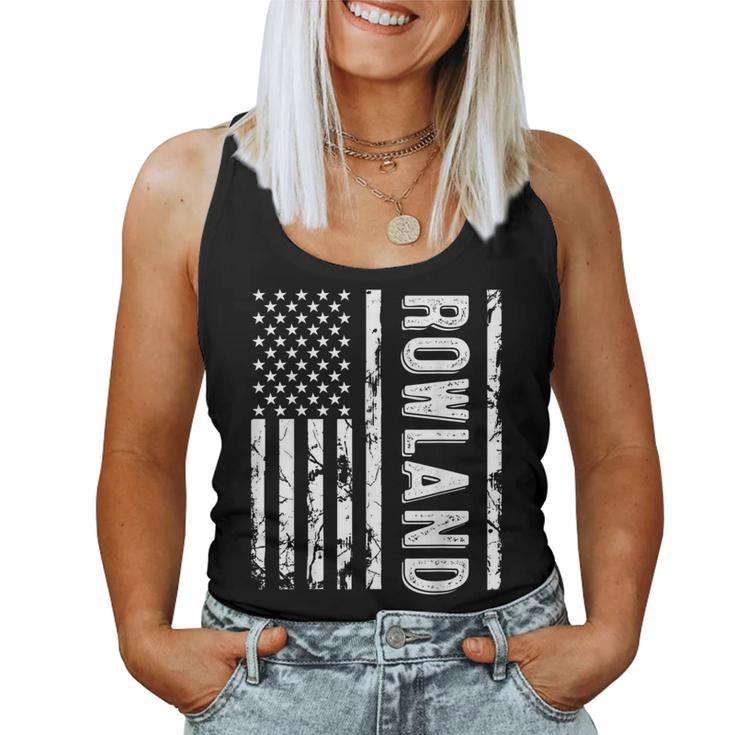 Rowland Last Name Surname Team Rowland Family Reunion Women Tank Top