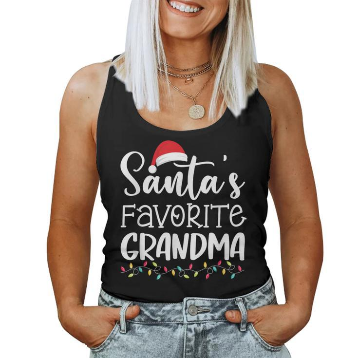 Santa's Favorite Grandma Ugly Sweater Christmas Women Tank Top