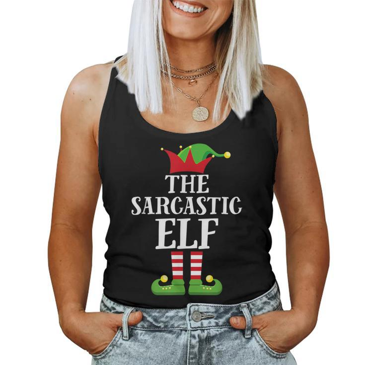 Sarcastic Elf Family Matching Christmas Group Elf Pajama Women Tank Top