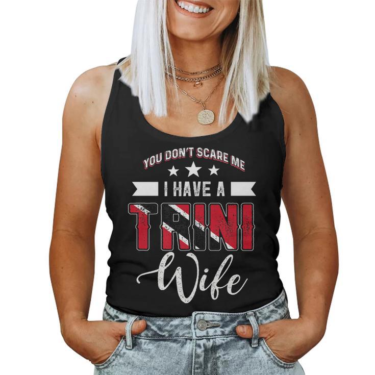 Scare Me Trini Wife Trinidad And Tobago Flag Women Tank Top