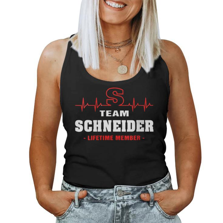Schneider Surname Family Name Team Schneider Lifetime Member Women Tank Top