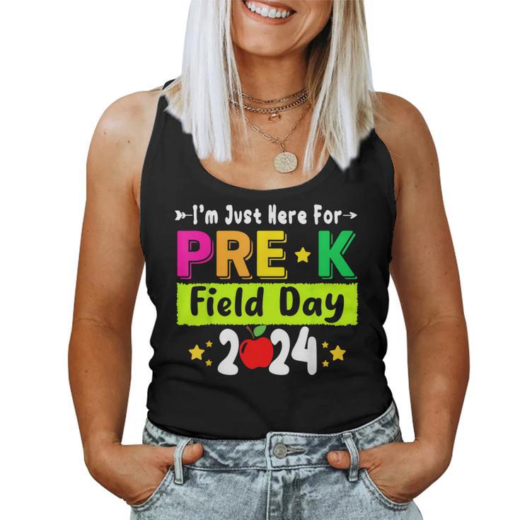 School Field Day Teacher I'm Just Here For Pre-K Field Day Women Tank Top