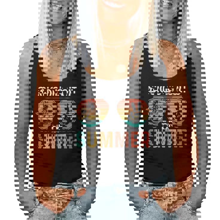 Schools Out For Summer Last Day School Teacher Student Boy Women Tank Top