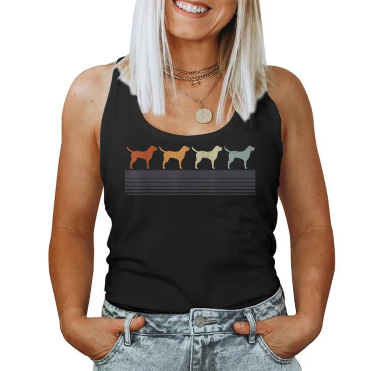 Schwarzer Labradorintage Retro Mama Papa Hund Damen Tank Top Frauen