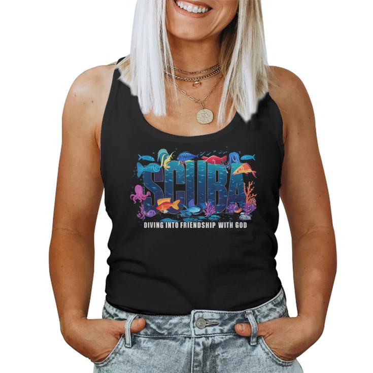 Scuba Diving Into Friendship With God's Christian Vbs 2024 Women Tank Top