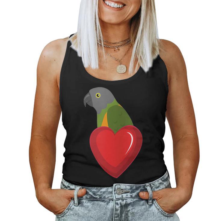 Senegal African Parrot Heart Pocket Women Tank Top