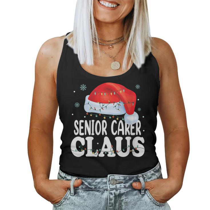 Senior Carer Santa Claus Christmas Matching Costume Women Tank Top
