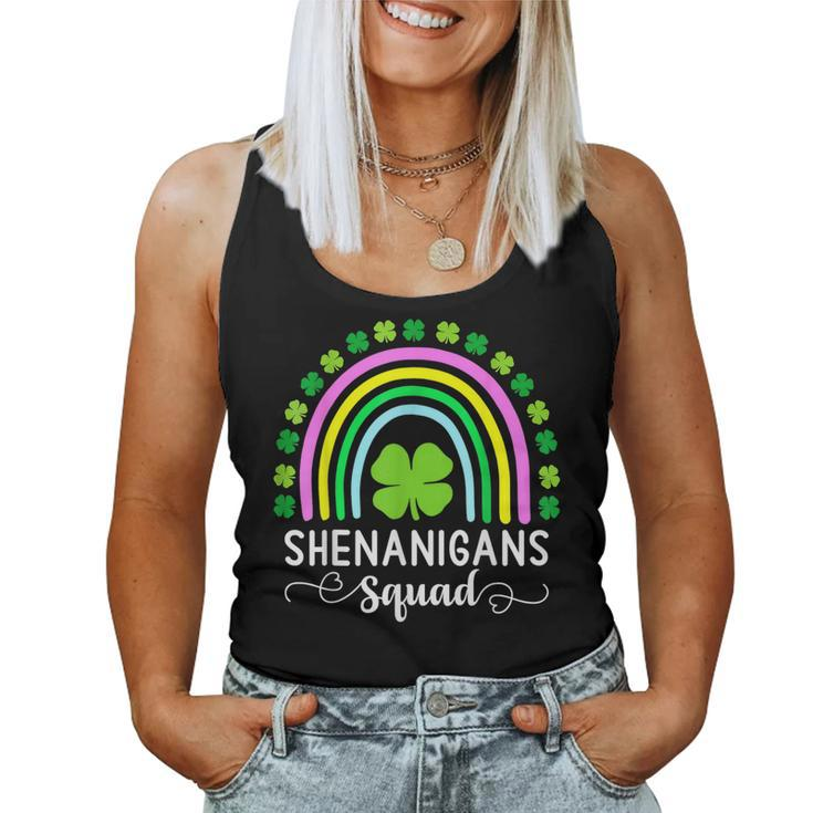 Shenanigans Squad Green Four Leaf Clover Rainbow St Women Tank Top