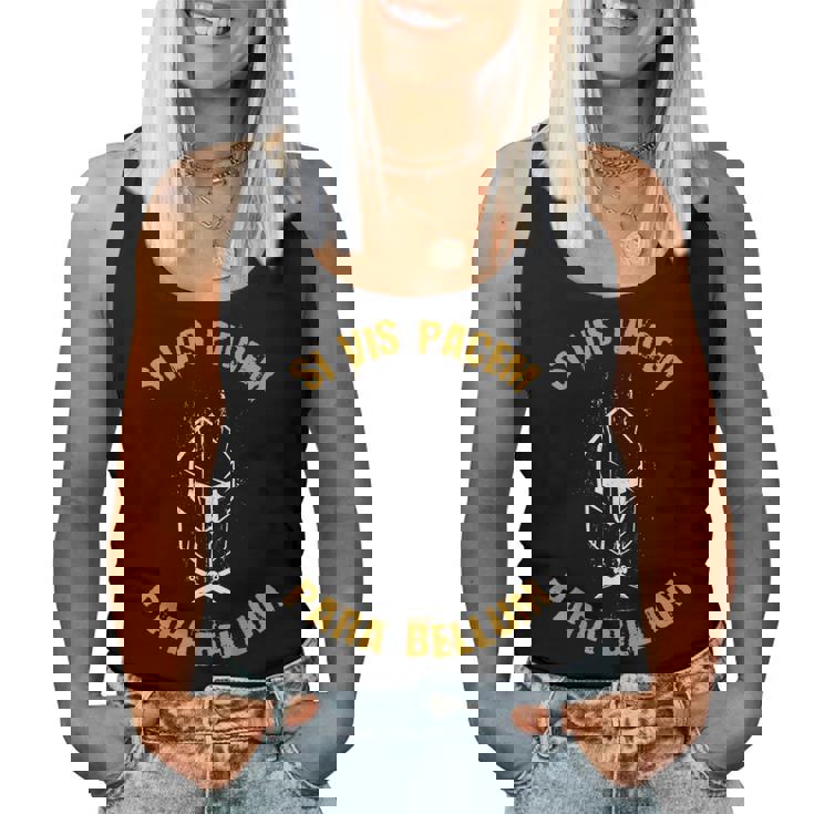 Siis Pacem Para Bellum Spqr Romano Roma Camiseta sin mangas para mujer