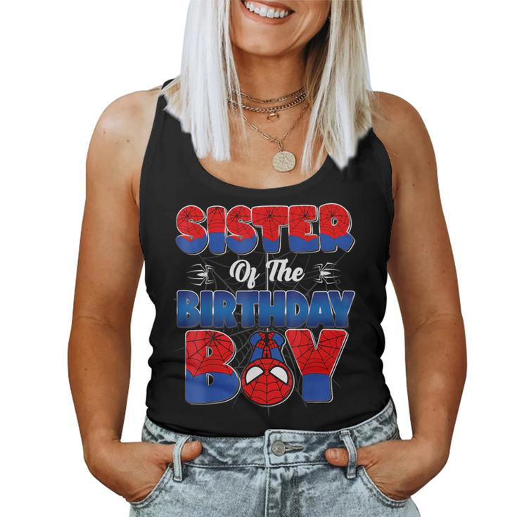 Sister Of The Birthday Boy Spider Family Matching Women Tank Top