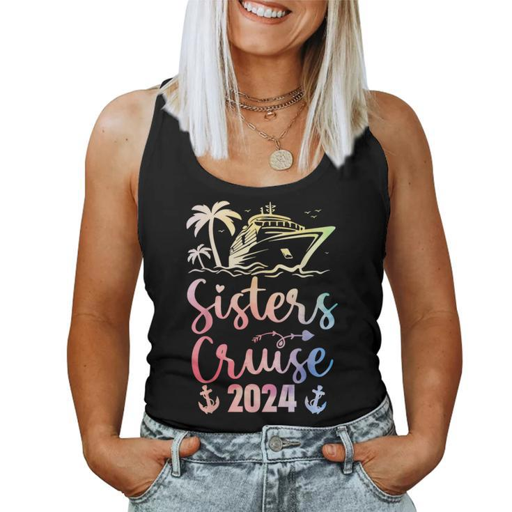 Sisters Cruise 2024 Sister Cruising Trip Family Group Squad Women Tank Top