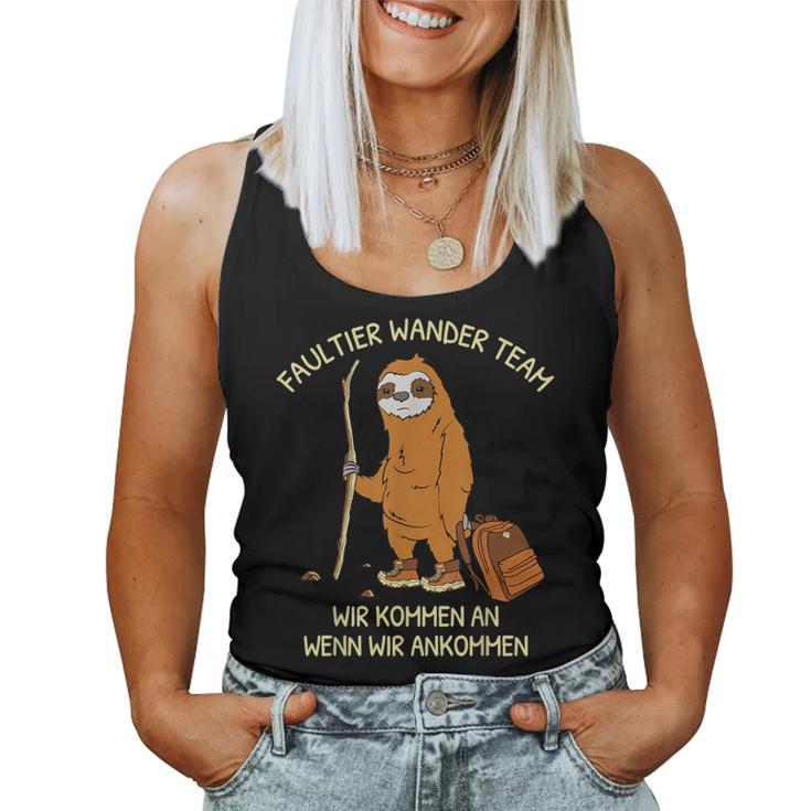 Sloth Hiking Team Hiking Group Tank Top Frauen