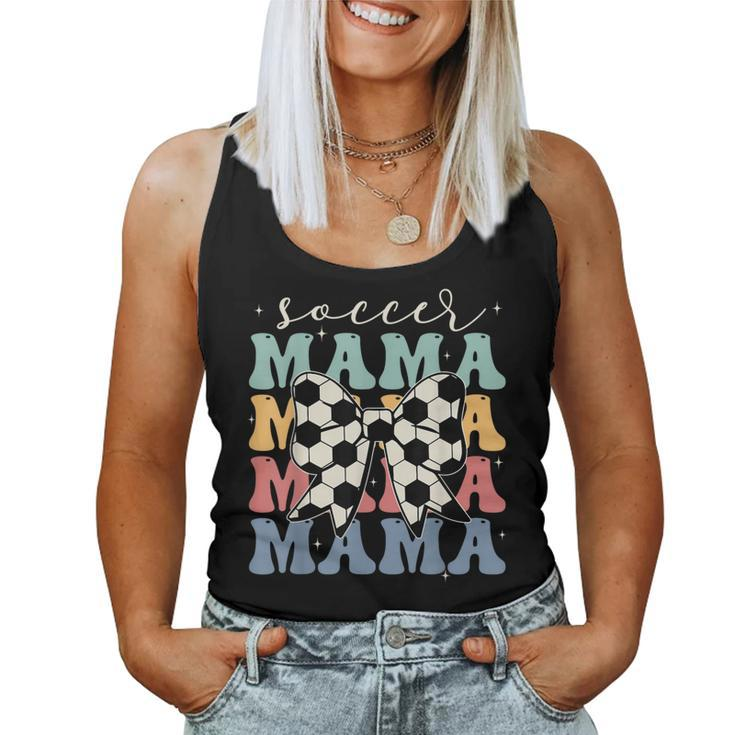 Soccer Mama Retro Groovy Soccer Softball Mom Women Tank Top